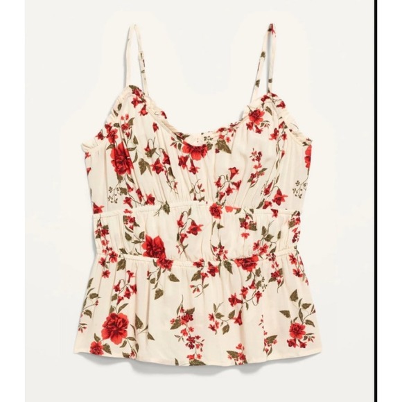Old Navy Womens XL Cami Peplum Sexy Cottagecore Summer Festival Flower Fairy Y2K - Picture 6 of 11